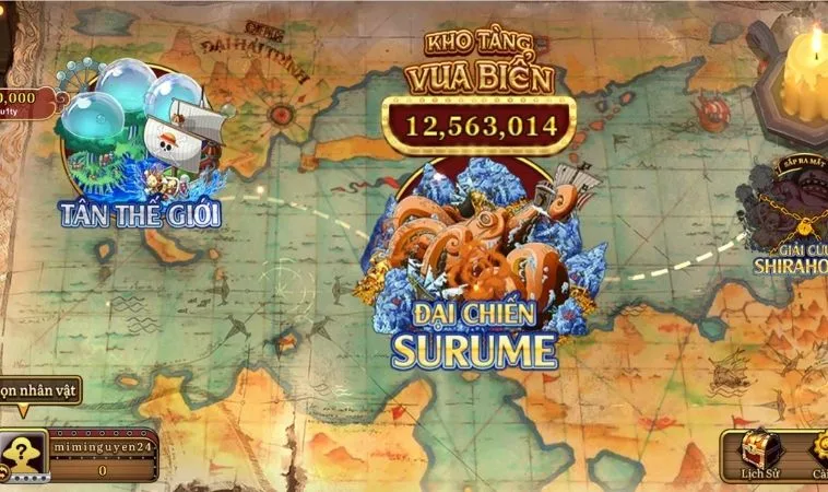Bản đồ trong game Bắn Cá Đại Hải Trình Tại 8KBet