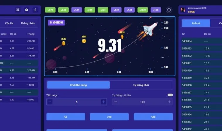 Giao diện chơi game nhanh ZetX Tại 8KBet