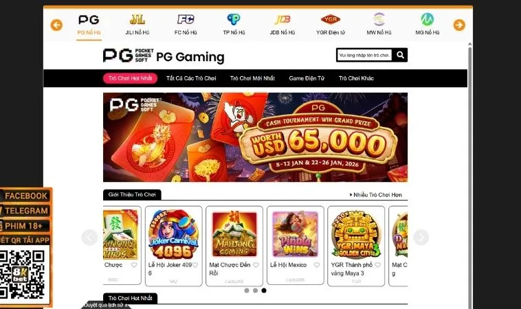 Đa dạng các trò chơi hấp dẫn tại sảnh Nổ Hũ 8KBet